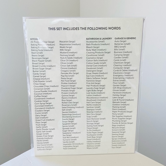 Rae Dunn Accessories - Rae Dunn 180 Organizing Labels Kitchen Bathroom Laundry